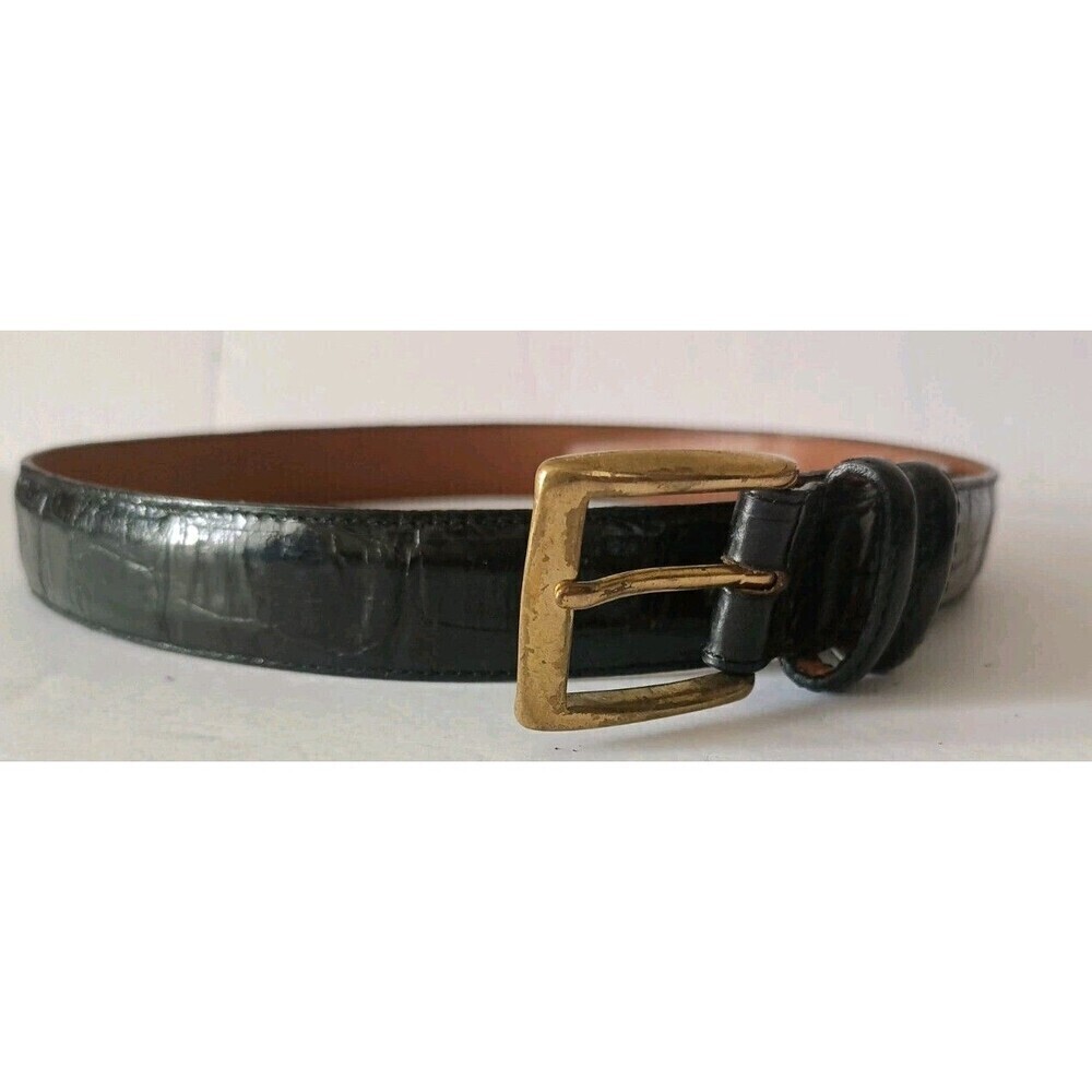Brighton Dress Belt Black Leather Alligator  Embossed 32103 Mens Size 36 Dad